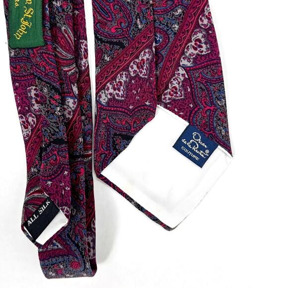 Vintage Oscar de la Renta Silk Tie - Picture 7 of 8